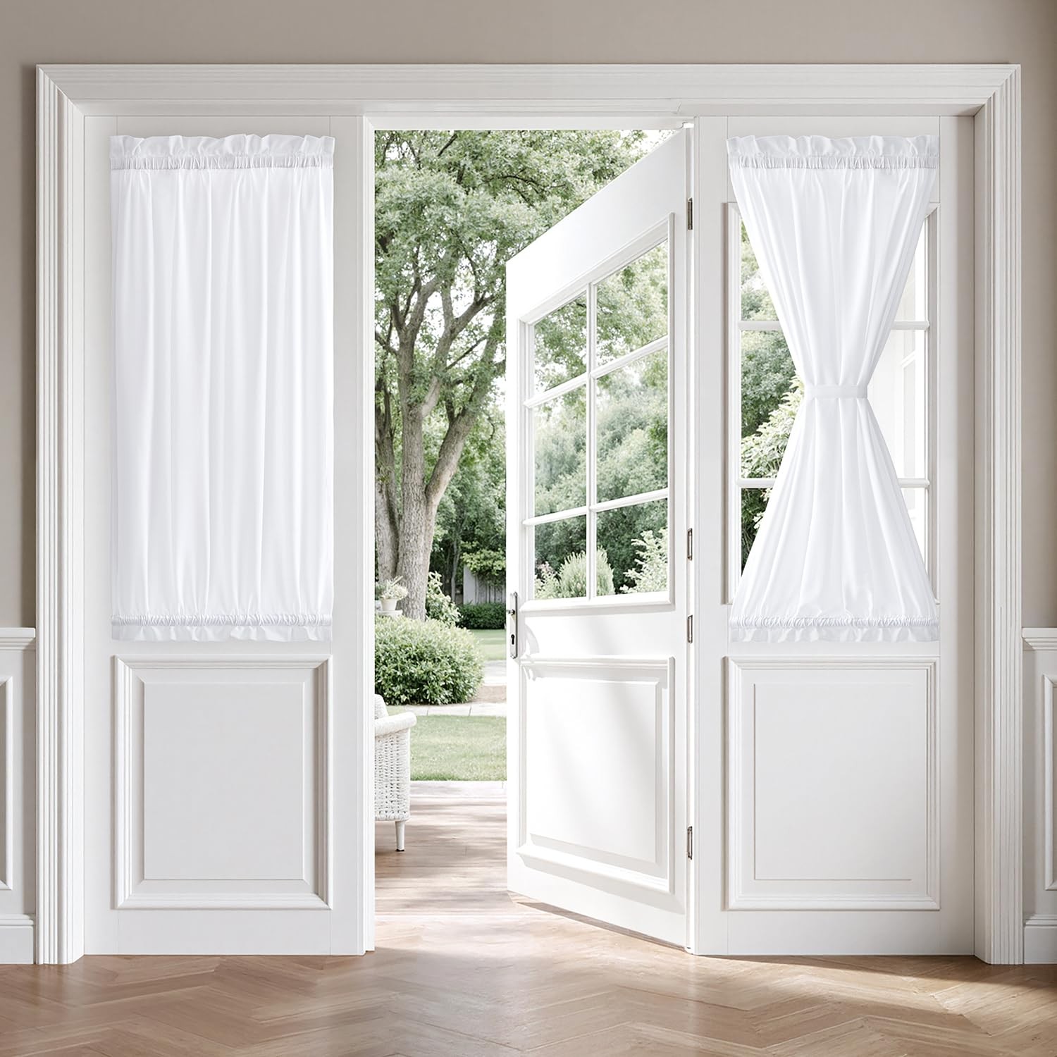 NonSeeThrough Sidelight Curtains for Front Door, Privacy Semi Sheer Curtains …