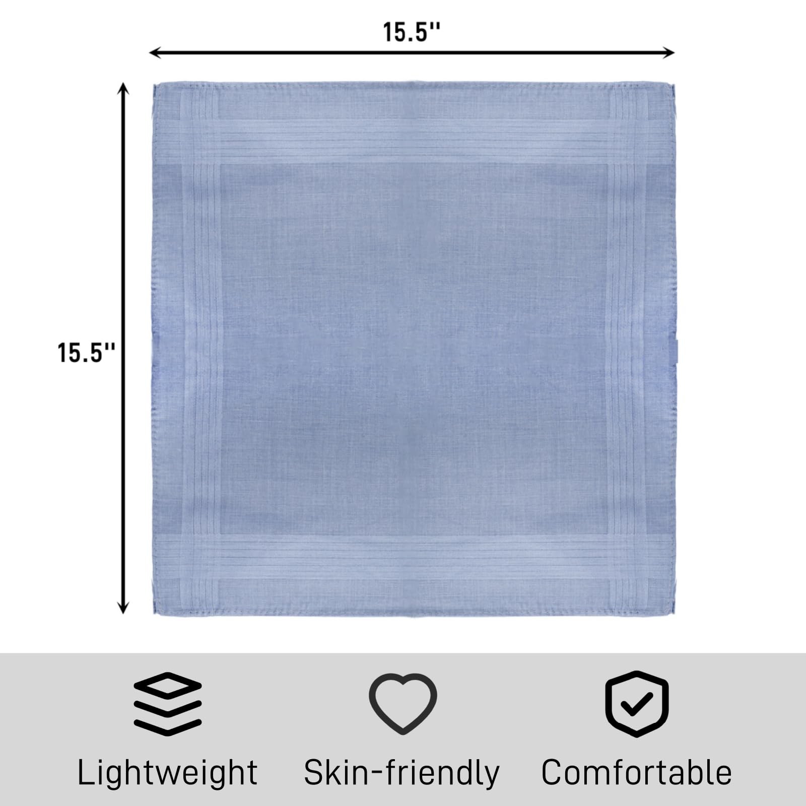 Nagpew 25 Pack Men’s Handkerchiefs, Soft Pure Cotton Standard, Multicolor