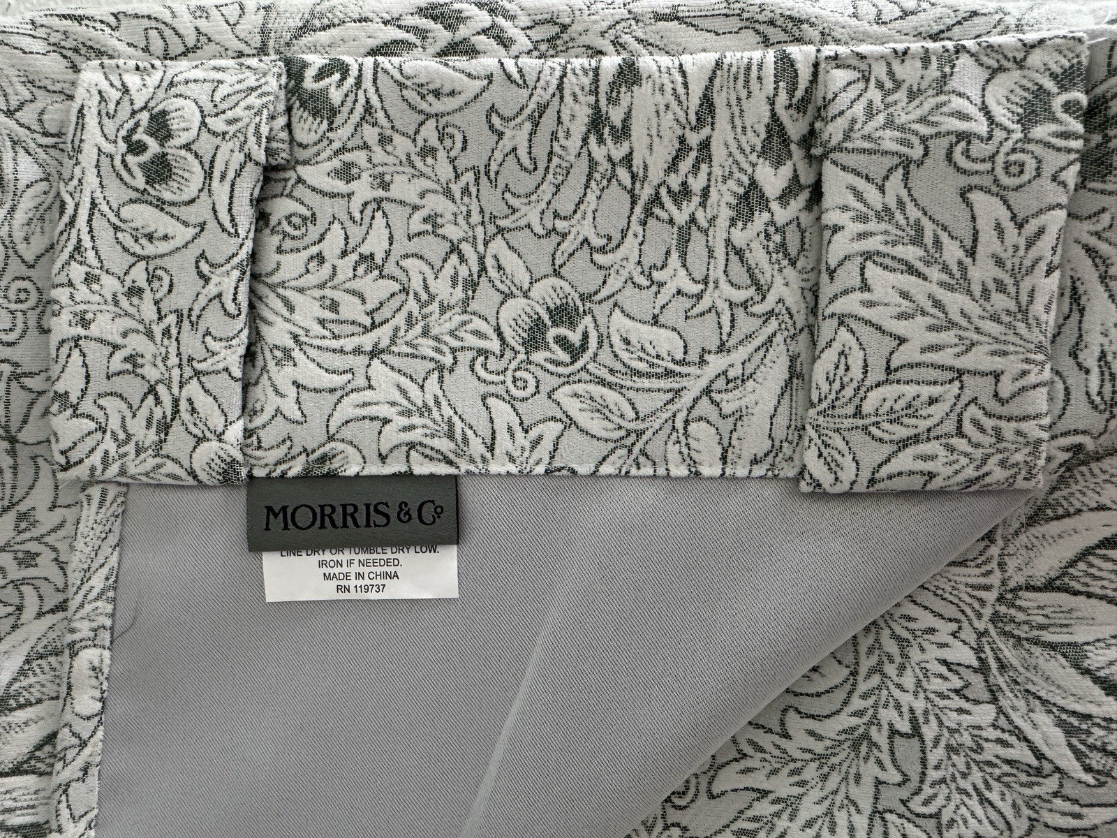 New Morris & C Window Curtains 2 Panels Darkening 37 x 84 Artichoke Sage Green