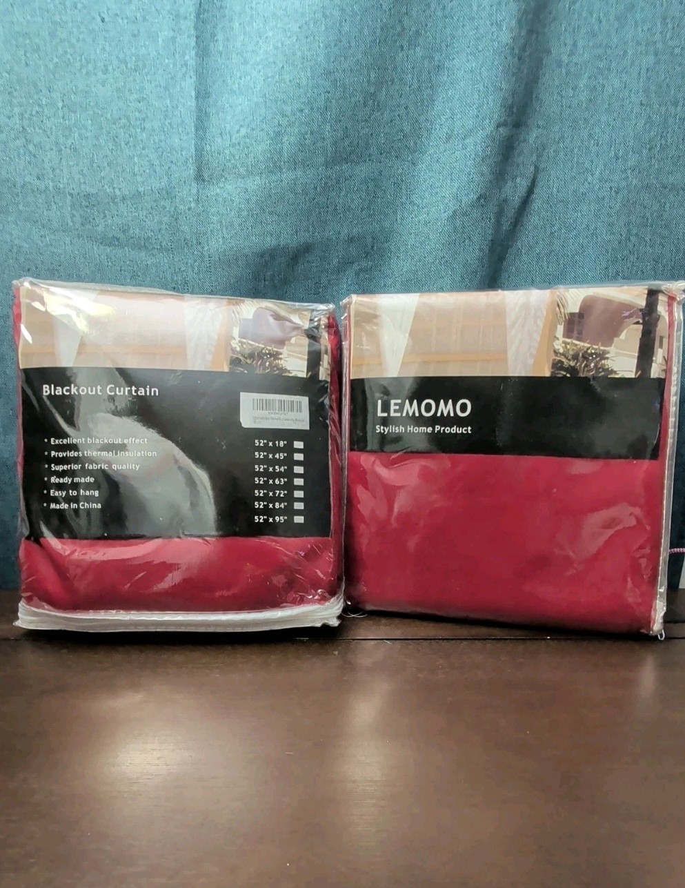 LEMOMO Red Blackout Curtains Set of 2 | 52″ x 54″ Thermal Insulated