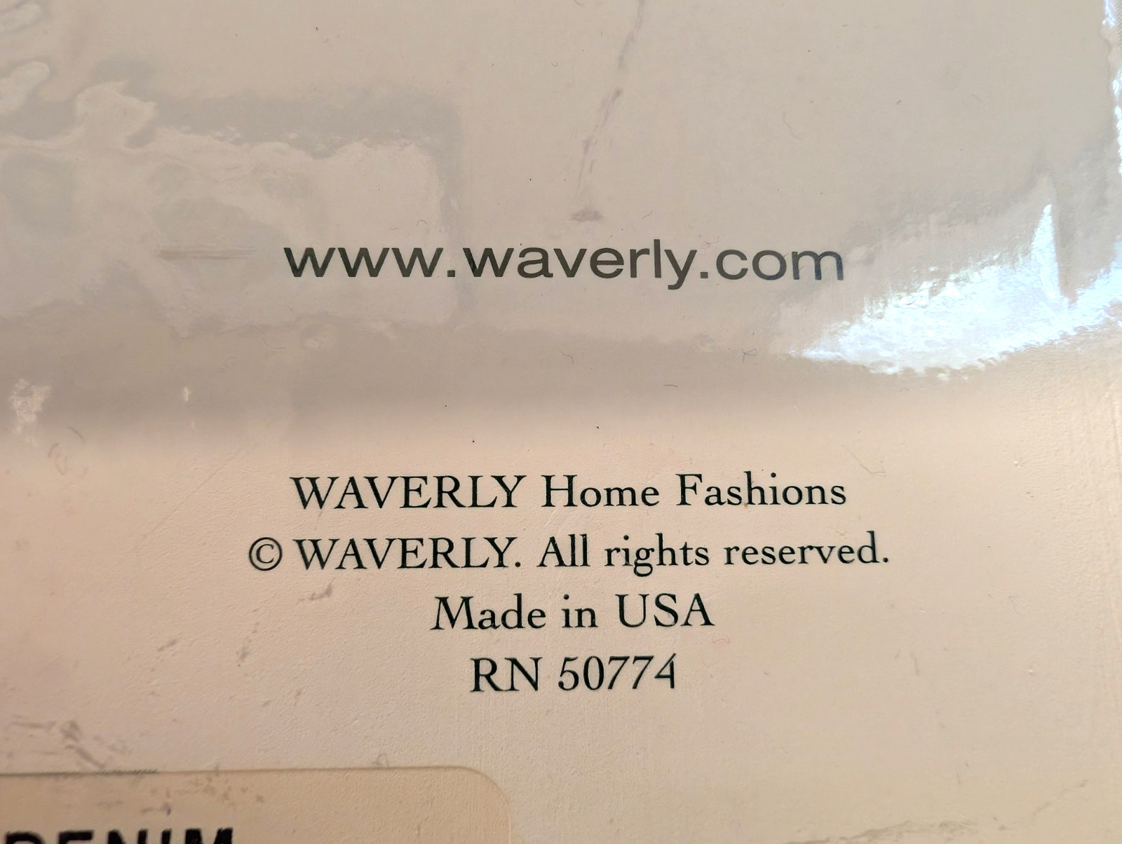 JCP 2 pr WAVERLY Keepsake-Check Denim Balloon Valance Blue & White 79″x14″ NIP