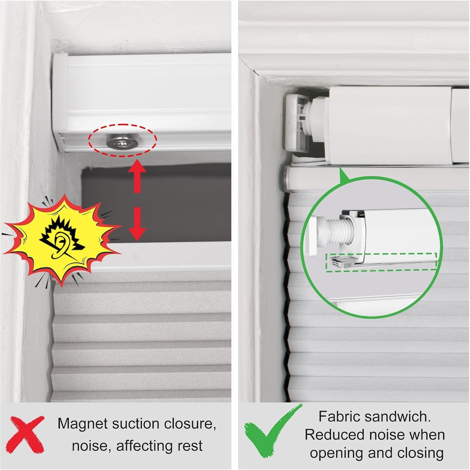 Stylish Top Down Bottom Up Shades – 35″ W x 72″ H Cordless Blackout Solution