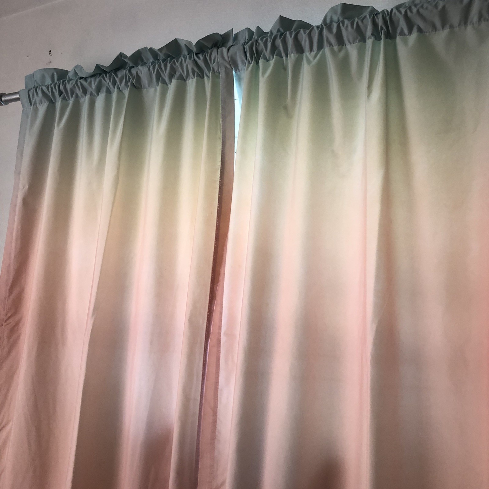 Curtains Rainbow Ombré Blackout 2 Panels 27 in x 84 in Huntington Home