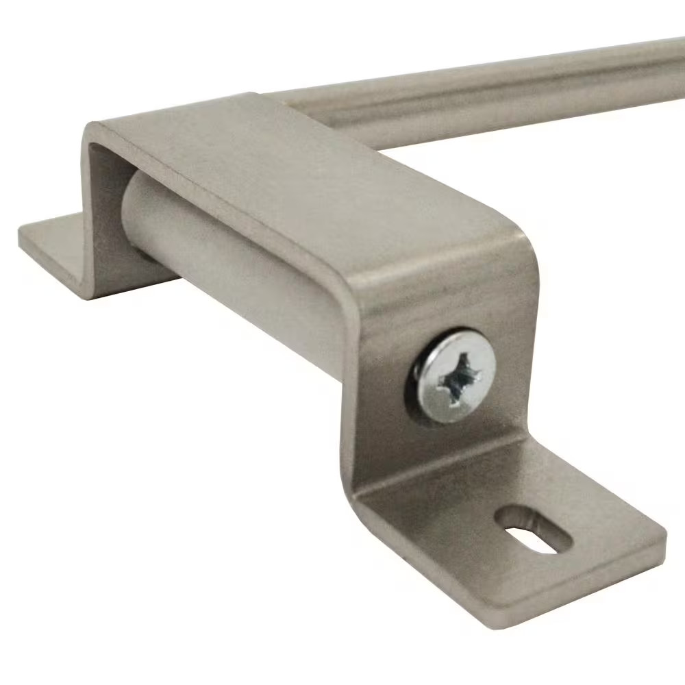 Innovative 20 In. – 36 In. Swing Arm Single Curtain Rod in Brushed Nickel