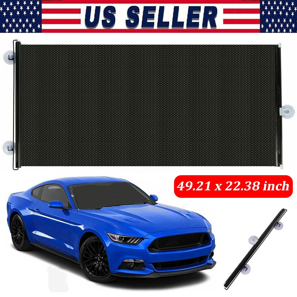 Car Retractable Front Side Windshield Sun Shade Visor Truck Window Block Cover