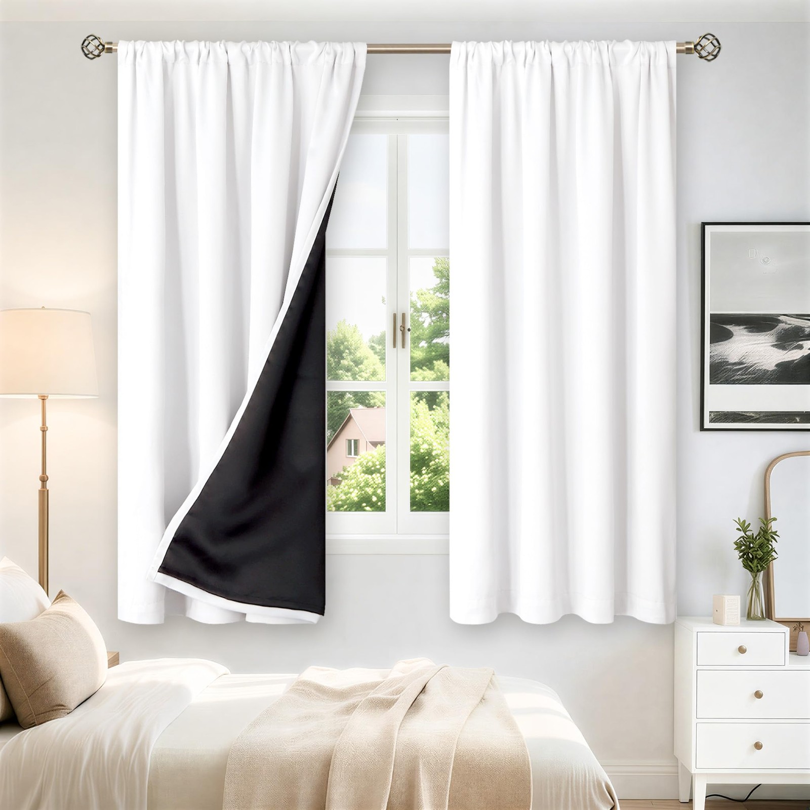 Bgment White Curtains For Bedroom 63 – Black Out Curtains Room
