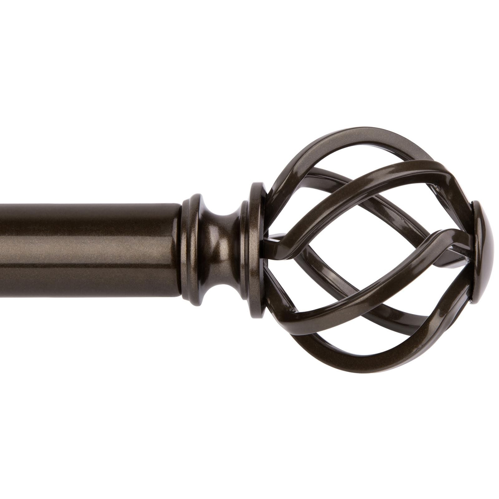 Best KAMANINA Bronze Curtain Rod 32 to 58 Inch, Adjustable Single Drapery Rods 1