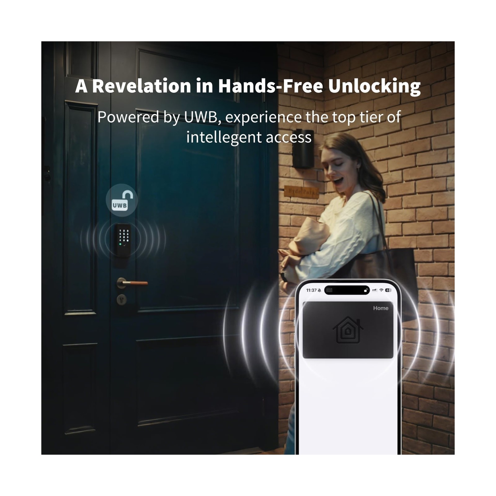 Aqara UWB Smart Lock U400, Matter Over Thread, Apple Home Key, Fingerprint Ke…