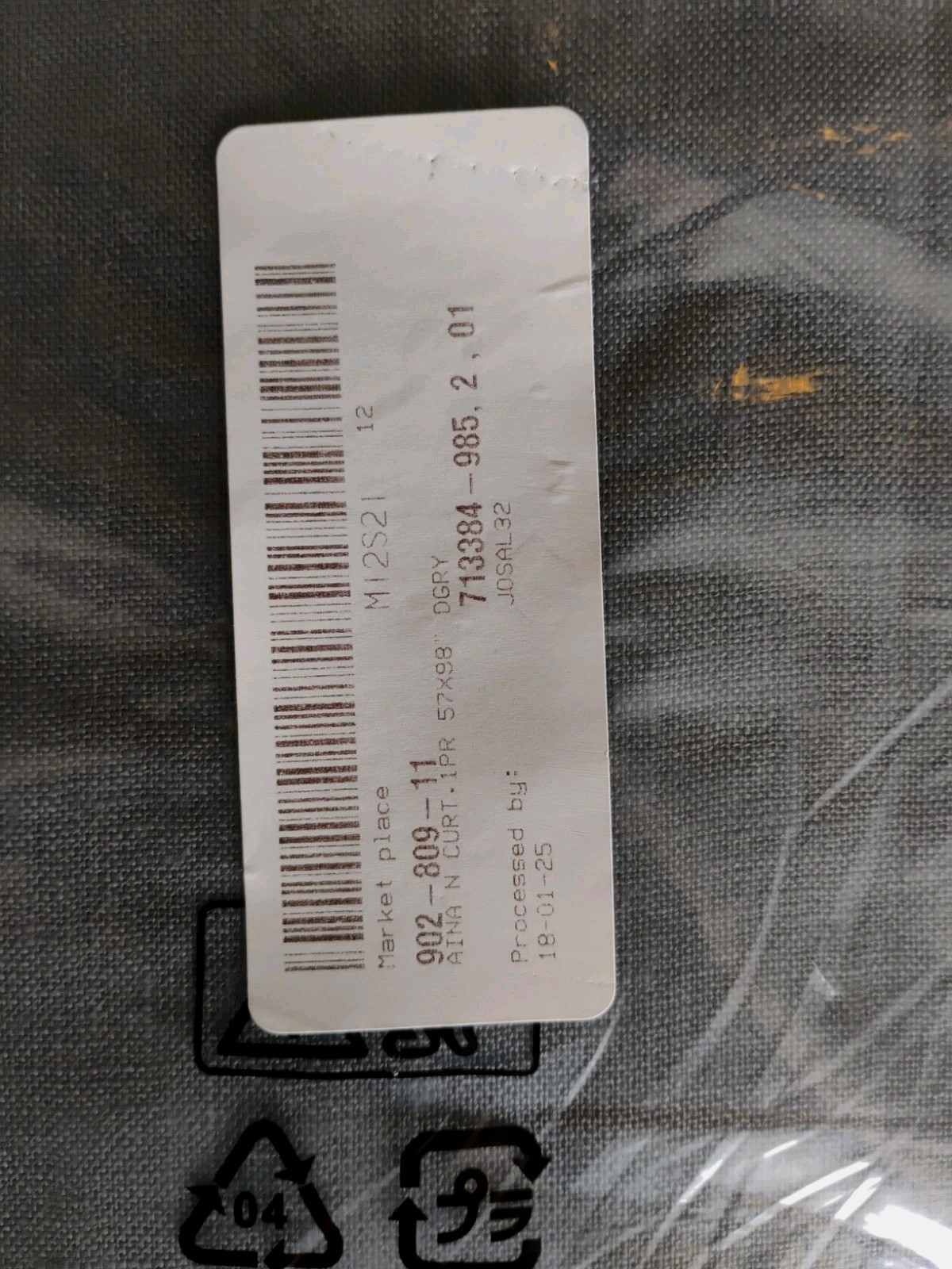 IKEA AINA Room Darkening Curtains 57×98″ Dark Gray 1 Pair 902.809.11 NEW