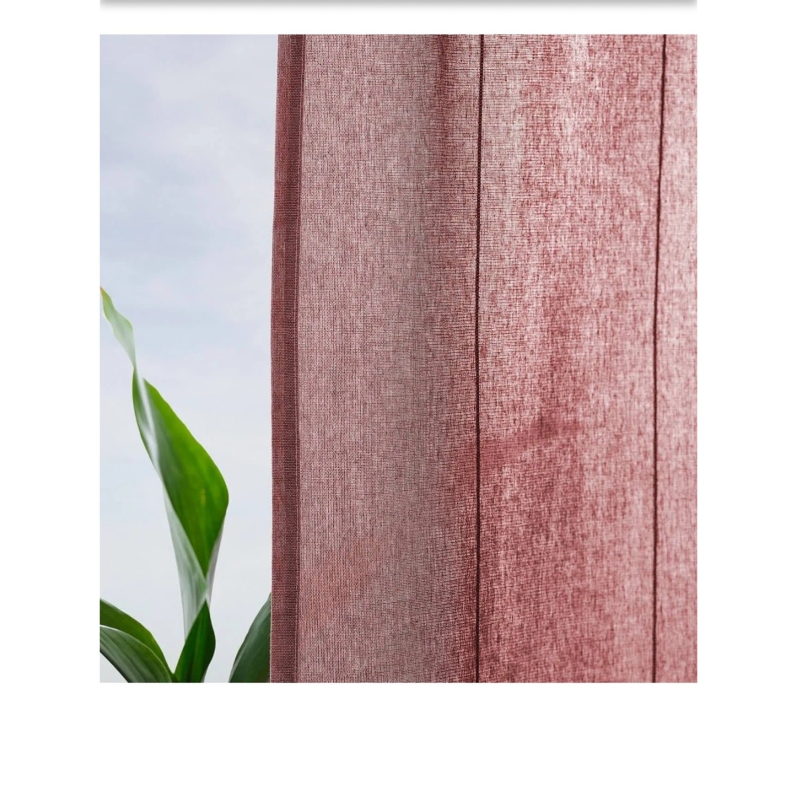 IKEA New Lenda Curtains Subtle Stripe in Red 54×98”