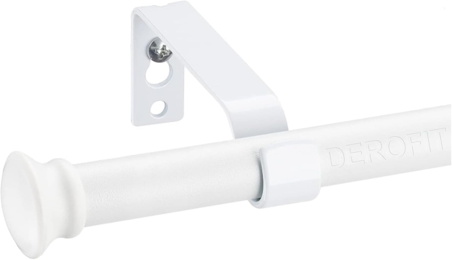Matte White Curtain Rod 5/8” Heavy Duty Small Window Rod Holds 25lbs