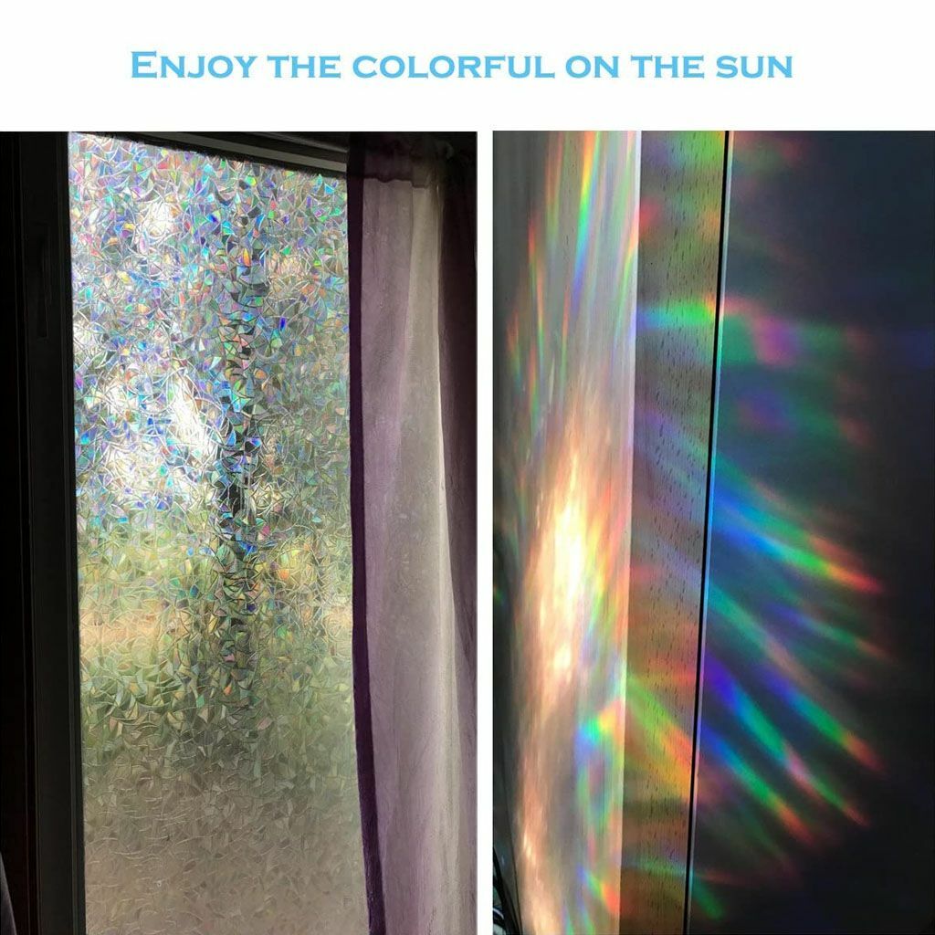 Home Window Film Privacy Static Cling Stained Glass Film Sticker Decoration NEW