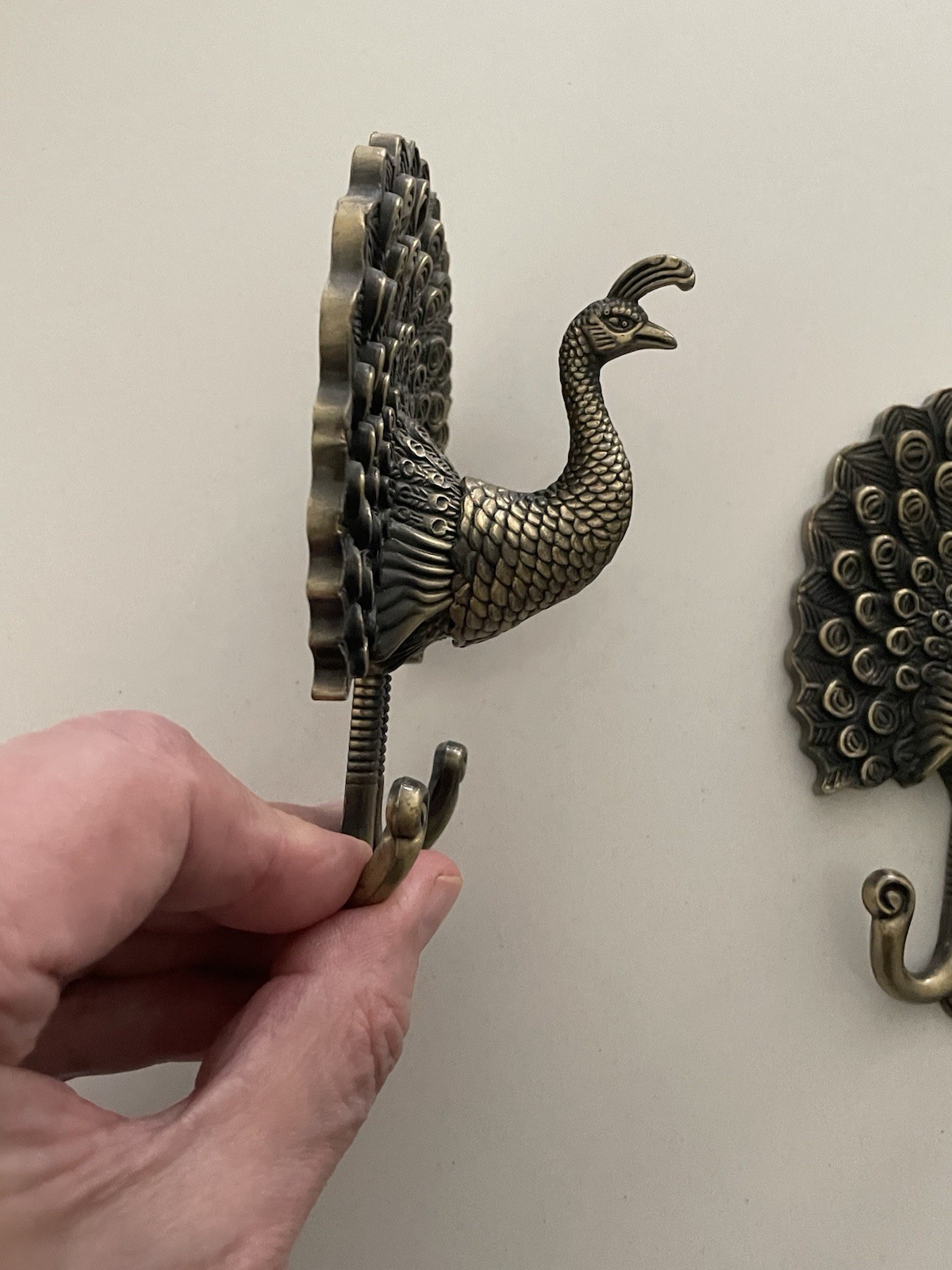 Curtain Tie Holdbacks, Zinc Alloy Wall Hook Hanging, Peacocks
