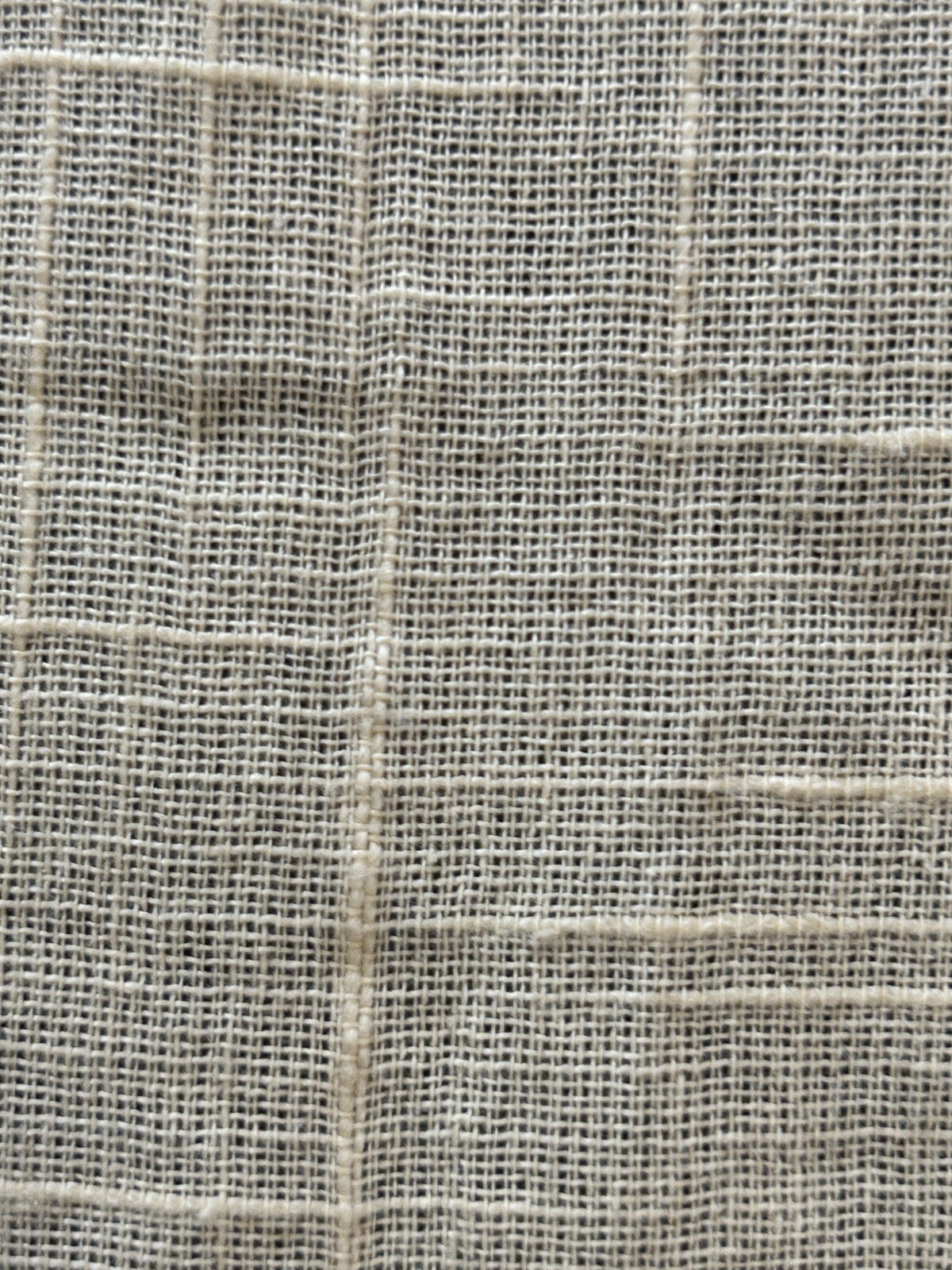 2 Fieldcrest Curtain Panels 100% Cotton Sheer Grommet Top Straw color 84″X50″