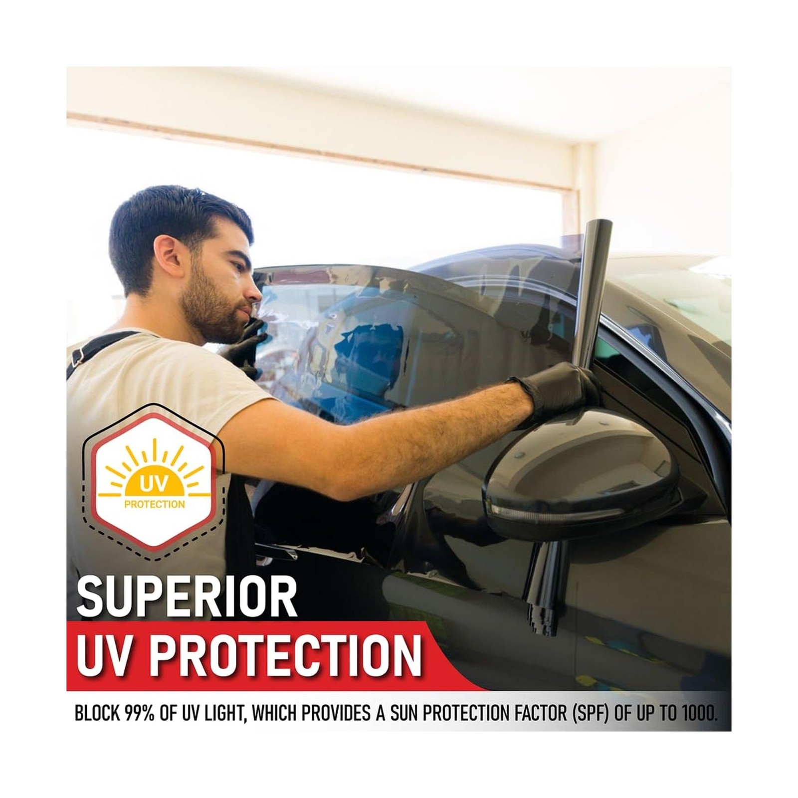 United Window Tint 24″In 100’Ft Nano Carbon 2Ply Charcoal 20% VLT – Clear Pol…