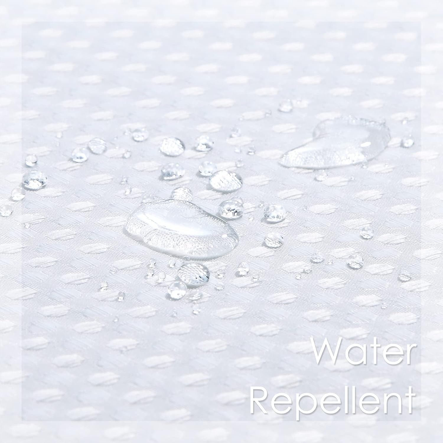 White Water Resistant Bathroom Window Curtain, Dot Waffle Textured Half Tier …