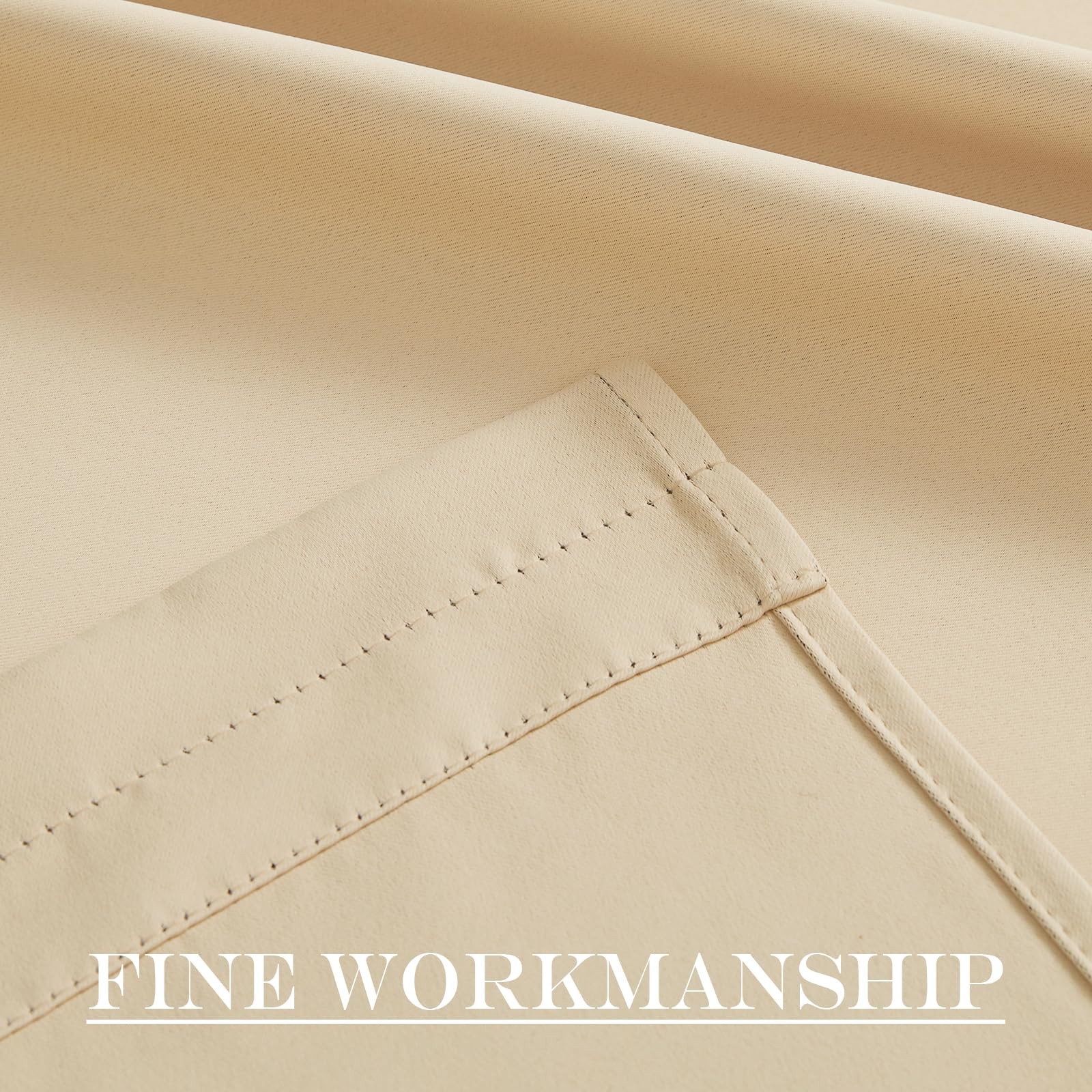 NICETOWN French Door Curtain 36″ W x 80″ L Biscotti Beige 1 Panel