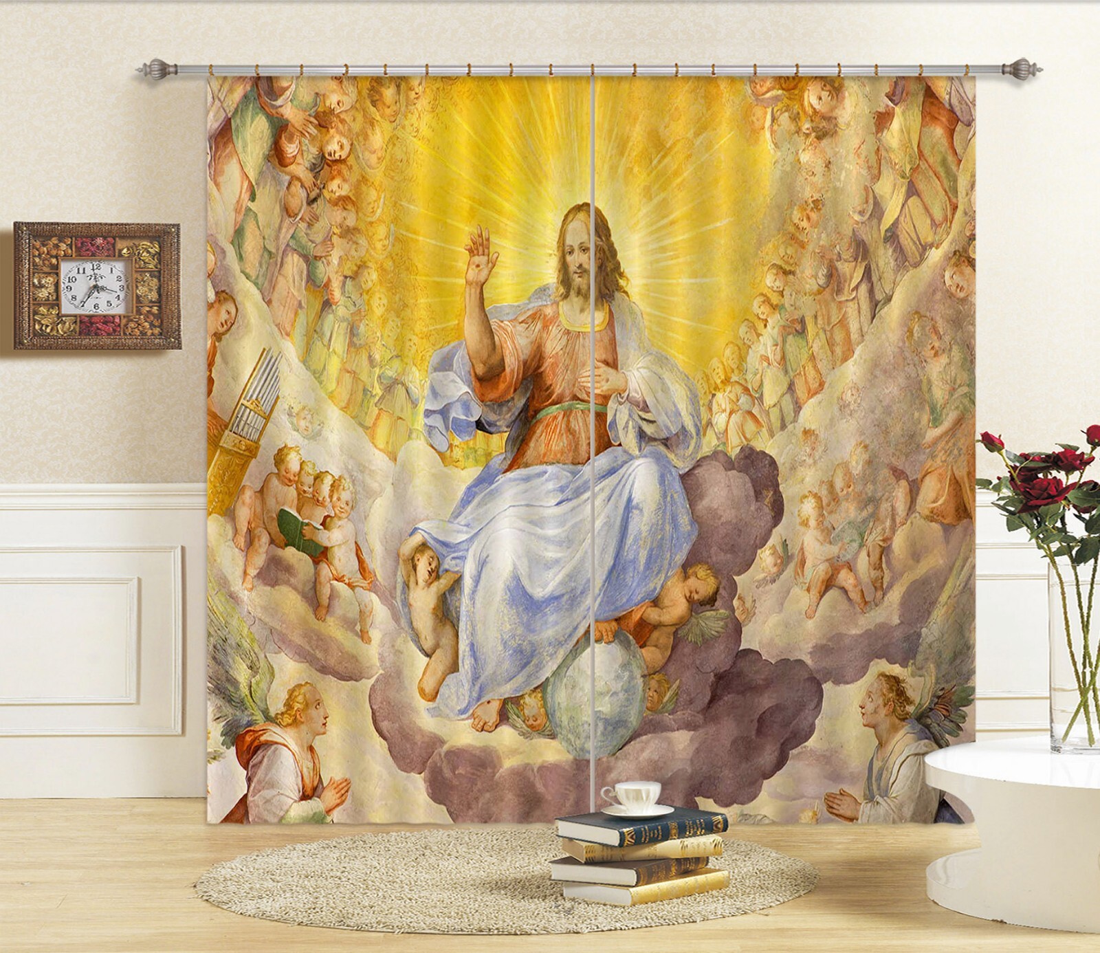 3D Jesus Light Religion ZHUA2205 Photo Curtain Window Blockout Fabric Amy 2023