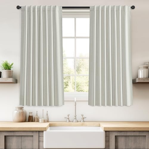 Blackout Curtains 54 Inch Long for 50″W x 54″L (Pack of 2) Greyish Beige