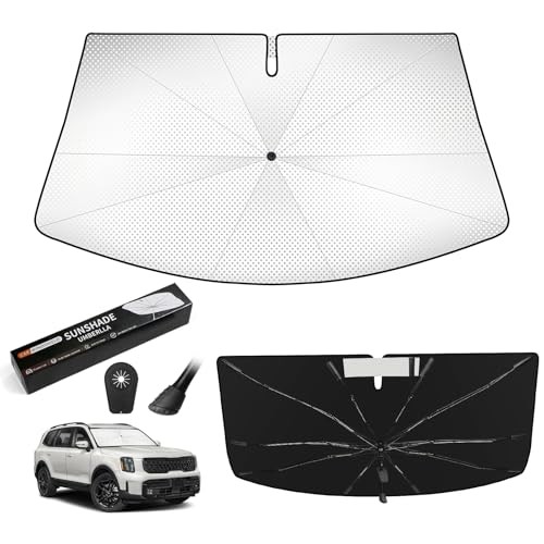 Windshield Sun Shade Umbrella Compatible with Kia Telluride 2020-2026,