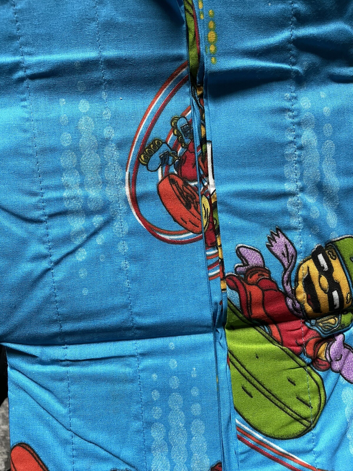 Vintage Nickelodeon Rocket Power Blue Curtain Decorative Valance 84”x15” Rare