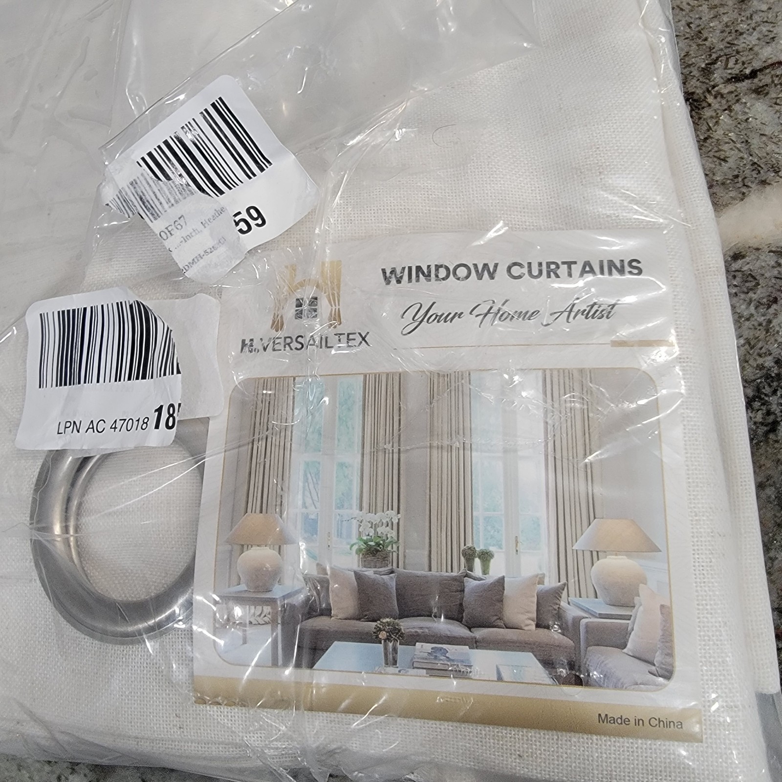H. Versailtex Linen Light Filtering Sheer Curtains 52×84 Grommet Top Set Of 2