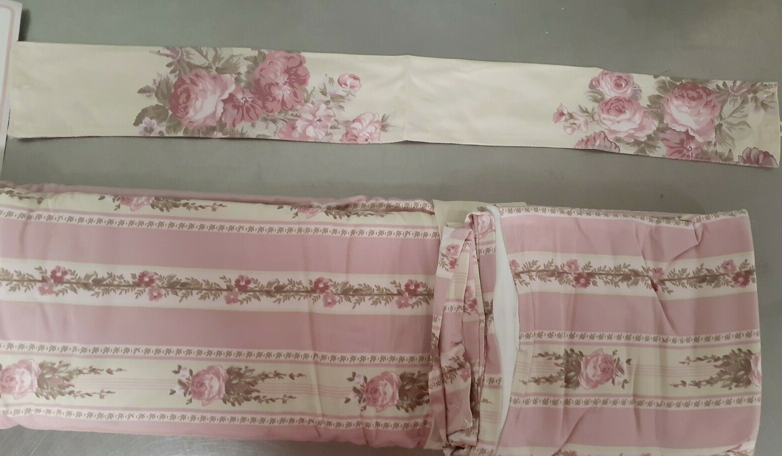Cozy Cottage Timeless Roses-Lined Drapes & Valances-Boscov’s-PINK Sateen 84″