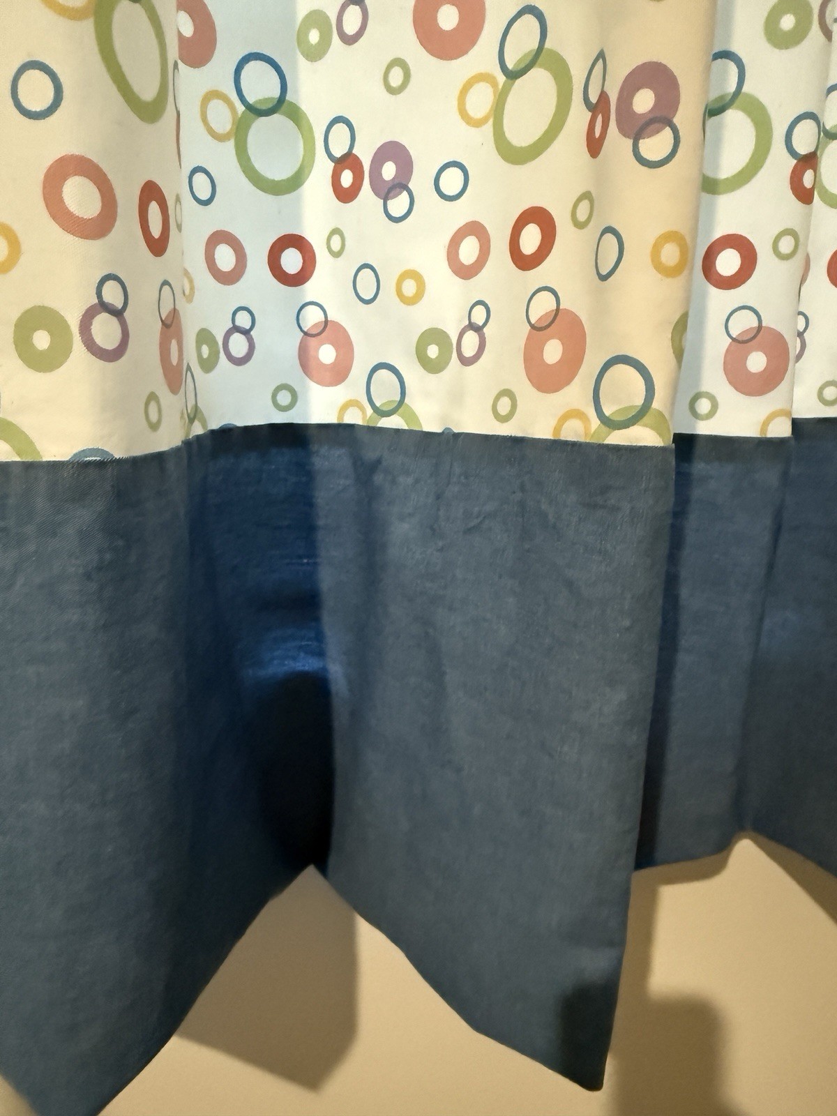Custom Made Lined Tab Top Window Panels (2) 72Wx68L Colorful