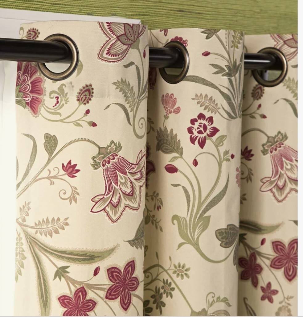 Plow & Hearth Jacobean Thermalogic Grommet-Top Curtains (160″ x 84″)