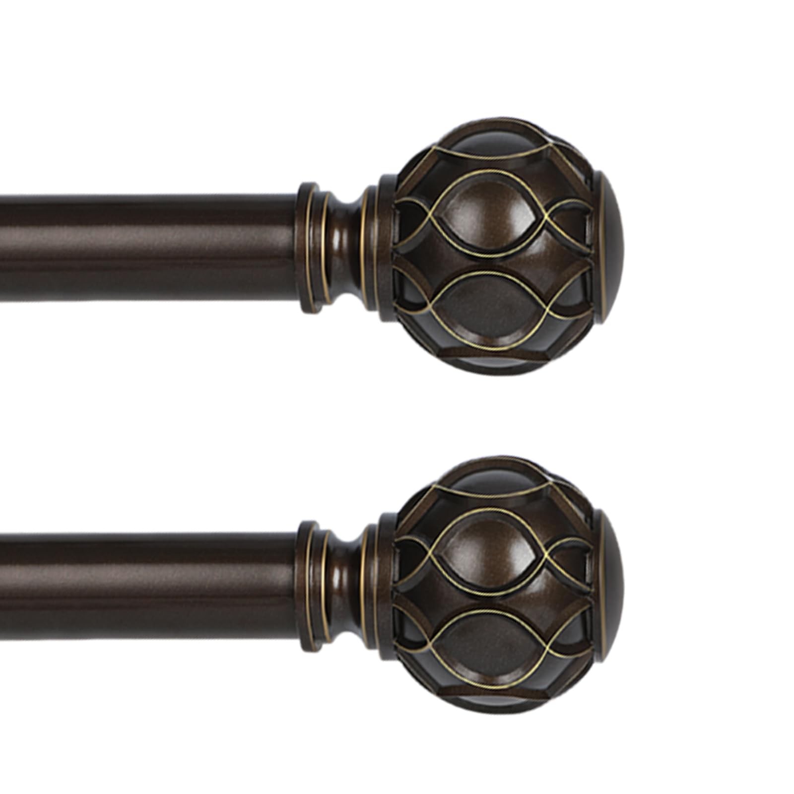 Htzon Bronze Curtain Rods Windows 2 Packfarmhouse Boho Decorative Curtain Rod