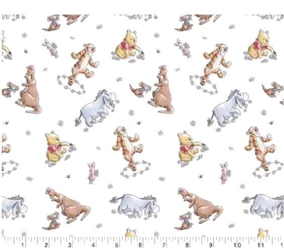 LINED WINDOW VALANCE CURTAIN 42 X 15 DISNEY WINNIE THE POOH TIGER FRIENDS