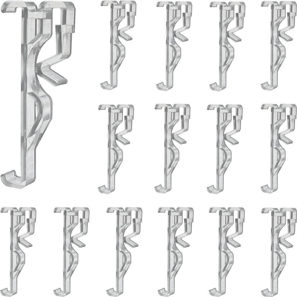 Valance Clips 20pcs 2.5inch Clear Plastic Hidden Retainer Holder Clip for Win…