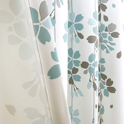 Weeping Flower Light 52″W x 108″L (Pack of 2) Blue & Gray Window Panels