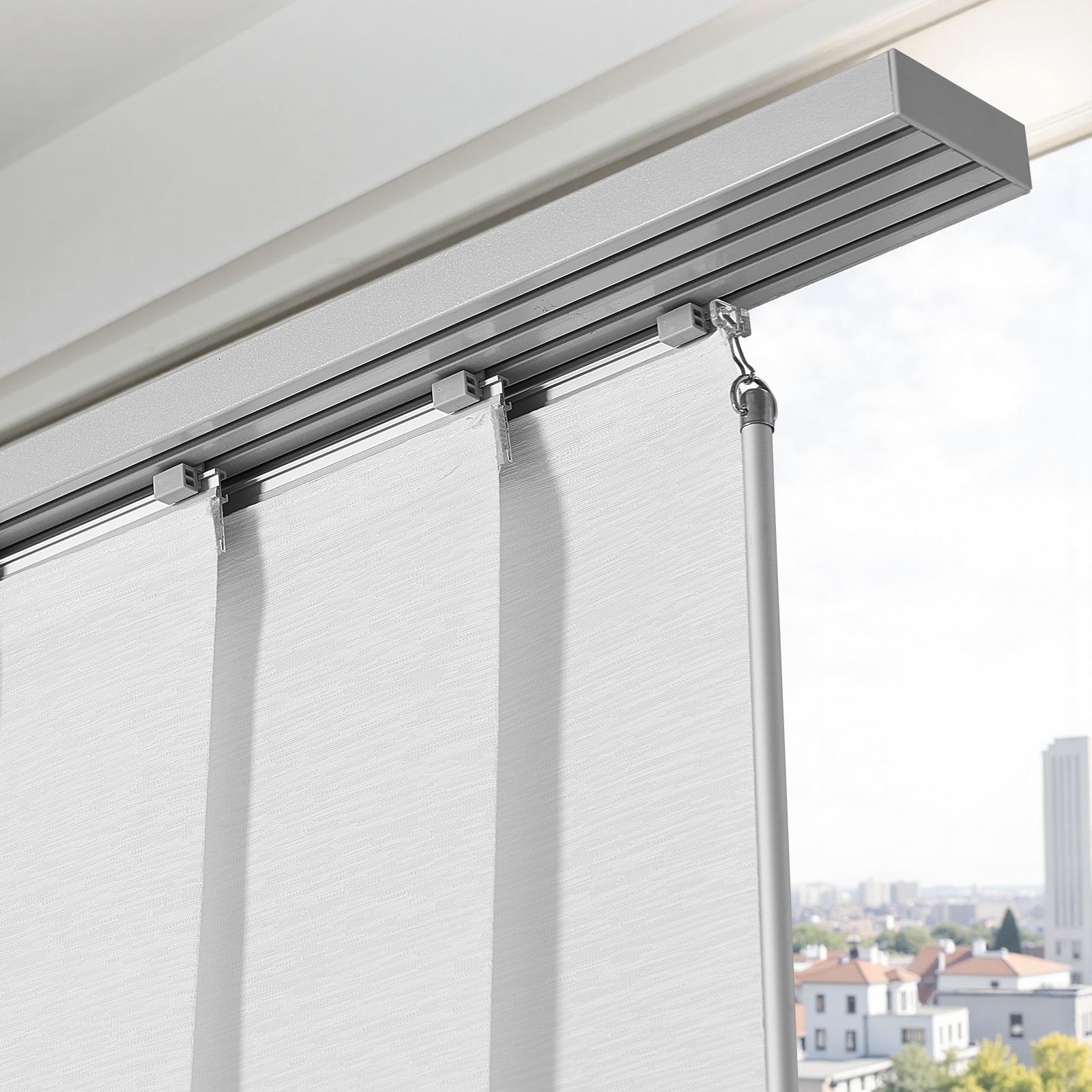 VEVOR Panel Track Blinds Extendable Track from 45.8 in to 86 in W Trimmable