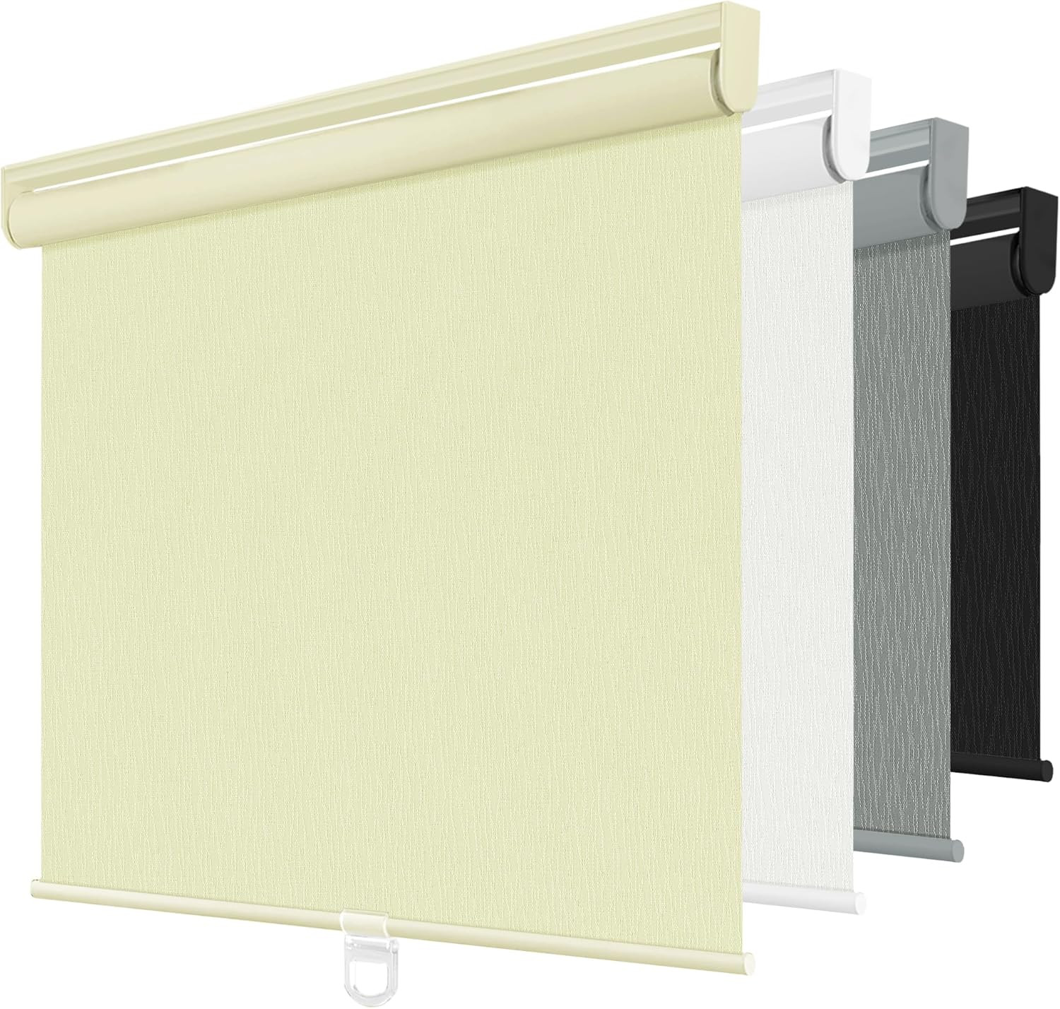 ChrisDowa 100% Blackout Roller Shades for Windows, Striped Pattern Cordless Pull