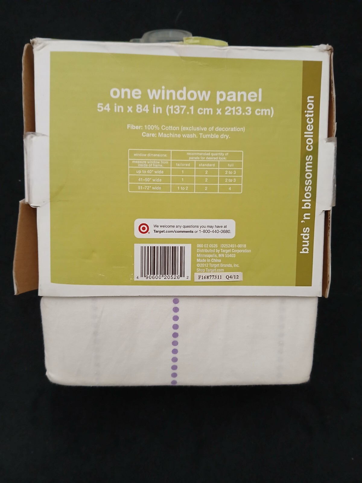 Circo Buds ‘n Blossoms Window Panel 84″ W x 54″ L 1 Window Panel