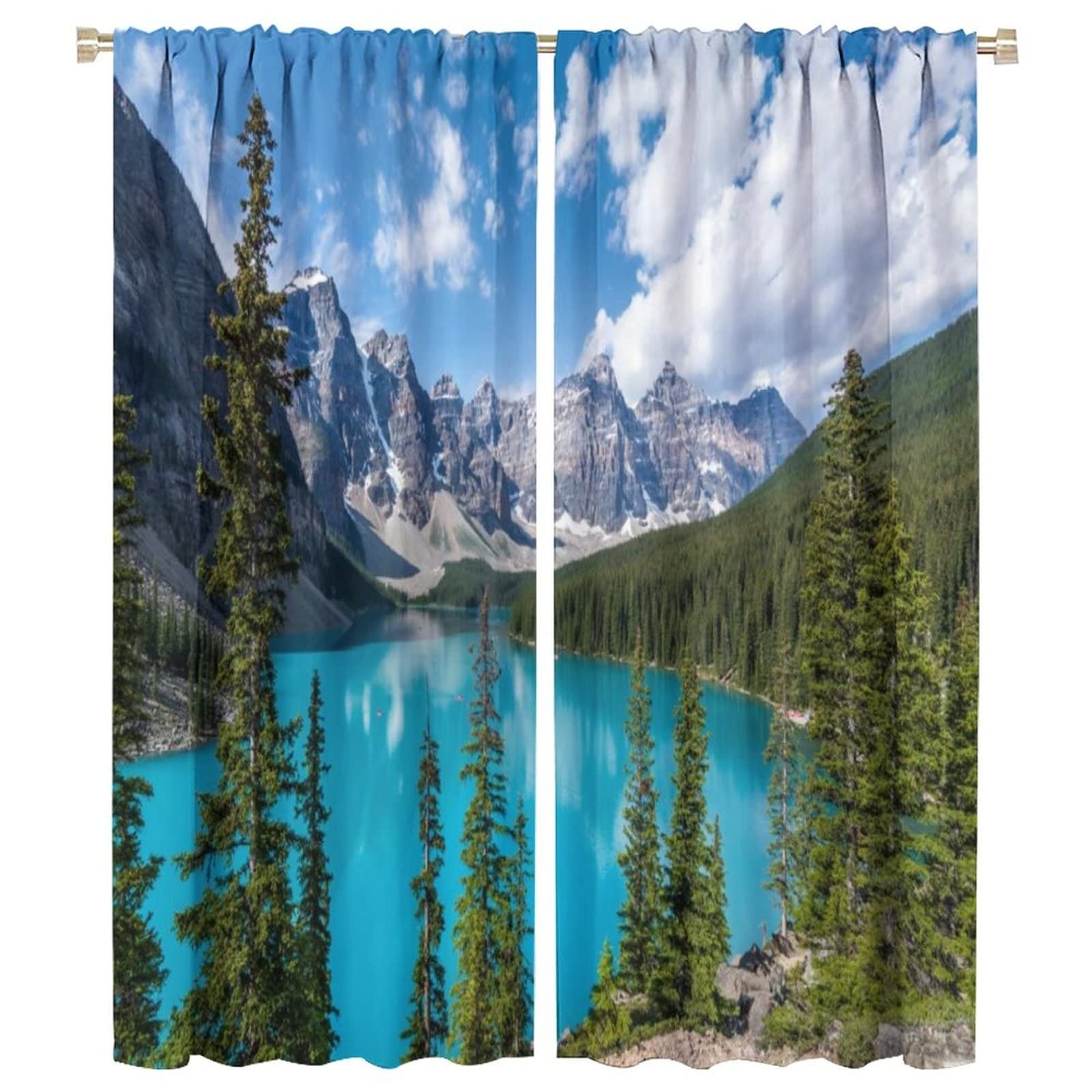 Lake Blackout Curtain Nature Mountain Forest Scenic Beautiful Lake Landscapes Ho