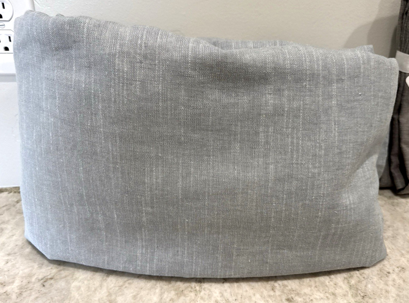 Pottery Barn Emery Linen 50×108 blackout lined drape panel curtain MINERAL BLUE