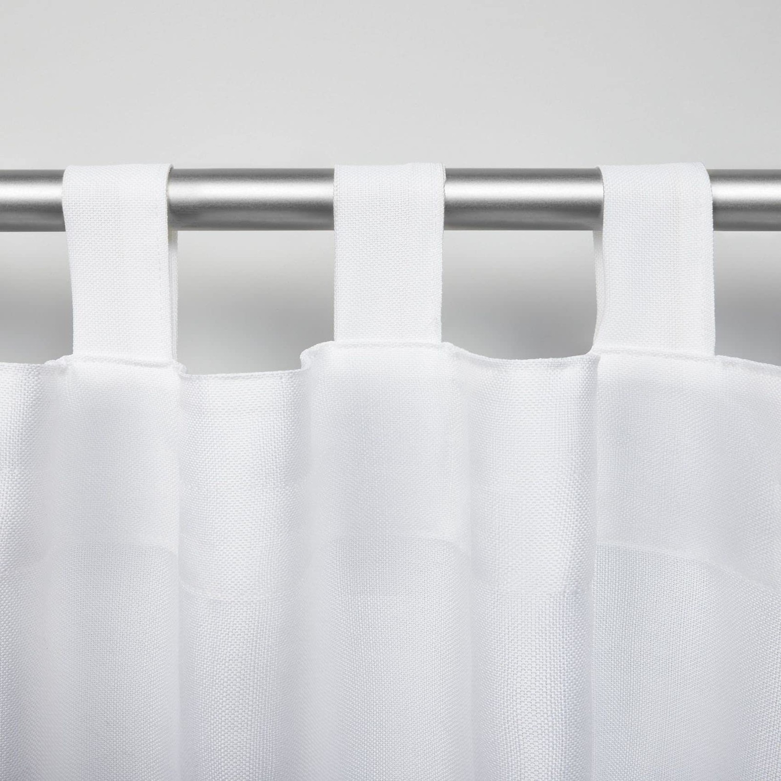 Biscayne Indoor/Outdoor Tone Textured Hook-and-Loop Tab Top Curtain Panel Pai…