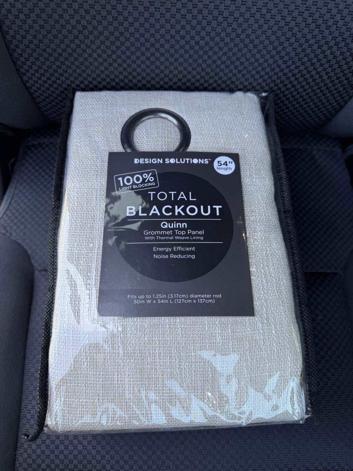 NEW Bed Bath & Beyond Total Blackout Curtain Quinn Linen Grommet Top Panel 54”
