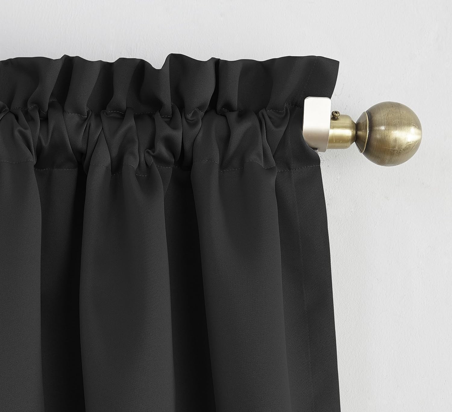 Easton Energy Saving Blackout Rod Pocket Curtain Panel 40″ x 84″ Black
