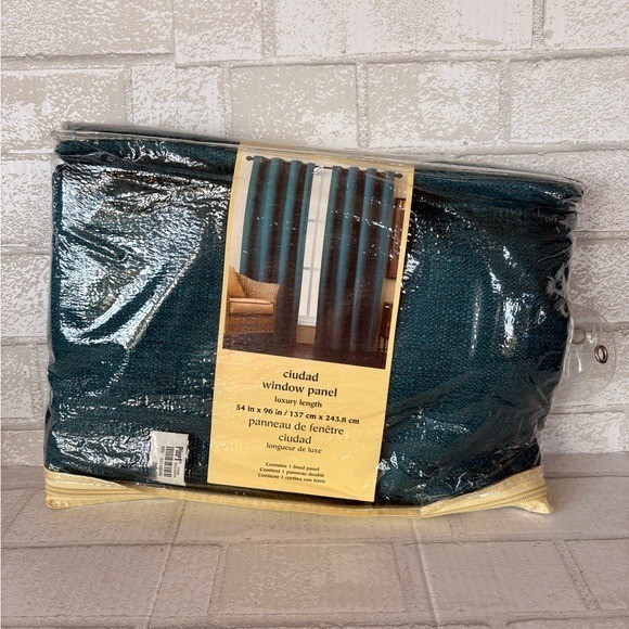 Pier 1 Ciudad Single Teal Window Panel 54” x 96” NEW