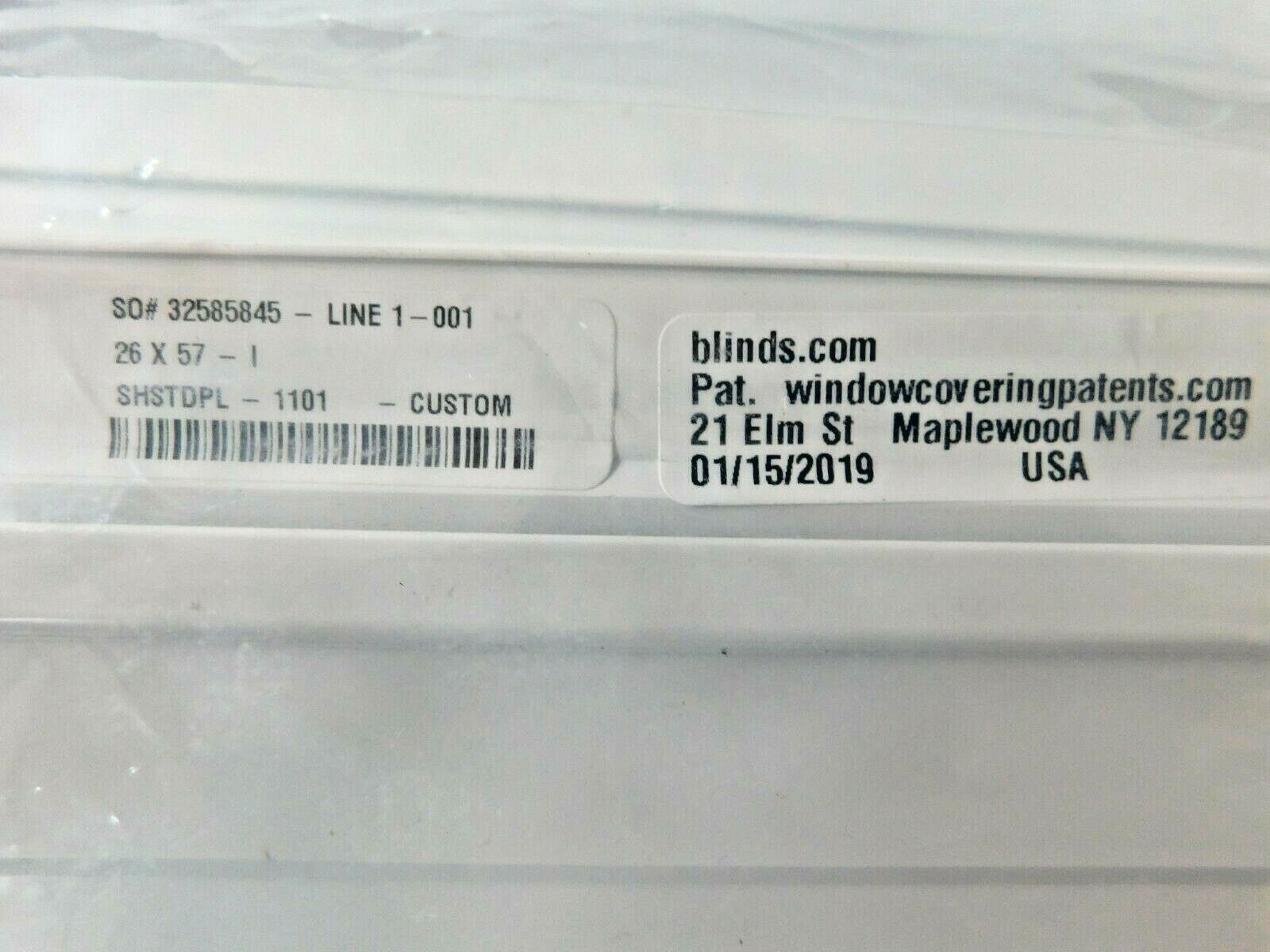 White Sheer Horizontal Shading Cord Loop Designer Head Rail 26”x57”