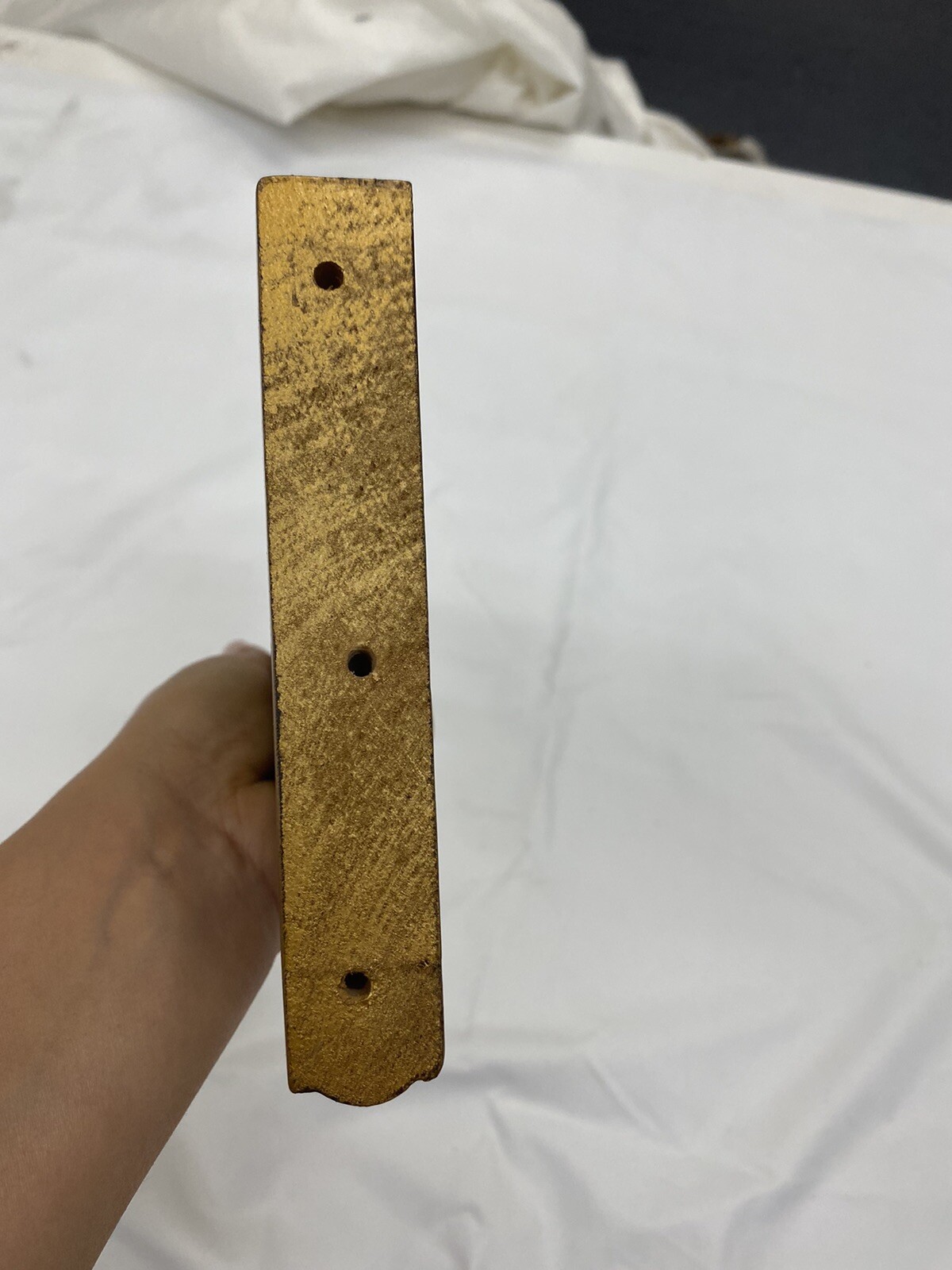 (2x) – 2” Hole Wood Rod Holder Bracket Drapery Hardware – Gold