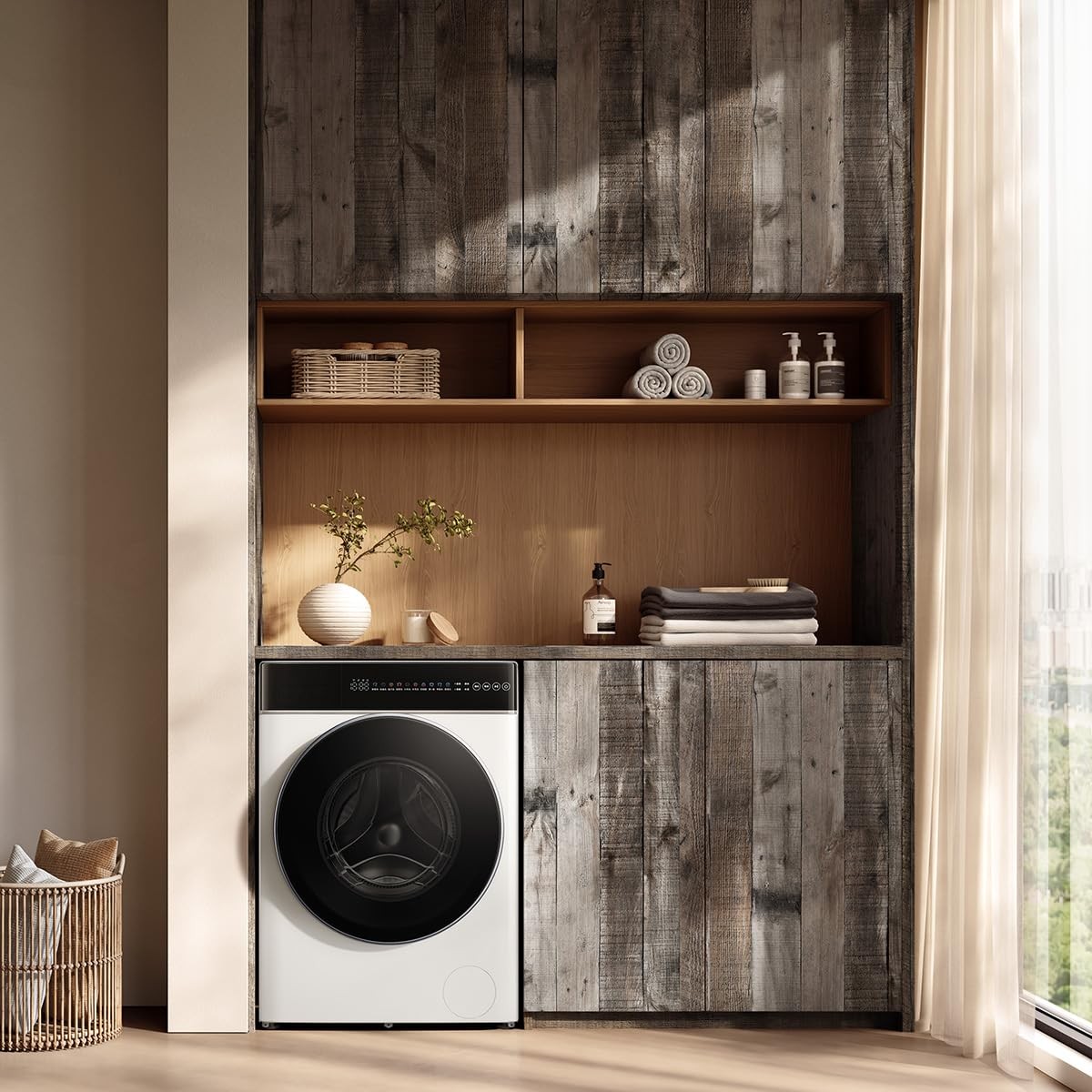 Livebor Gray Shiplap Peel and Stick Wallpaper Wood 17.7″ x 118.1″, Dark