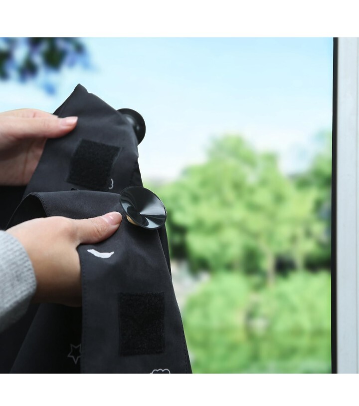 Amazon Basics Portable Travel Window Blackout Curtain Shades with Suction…