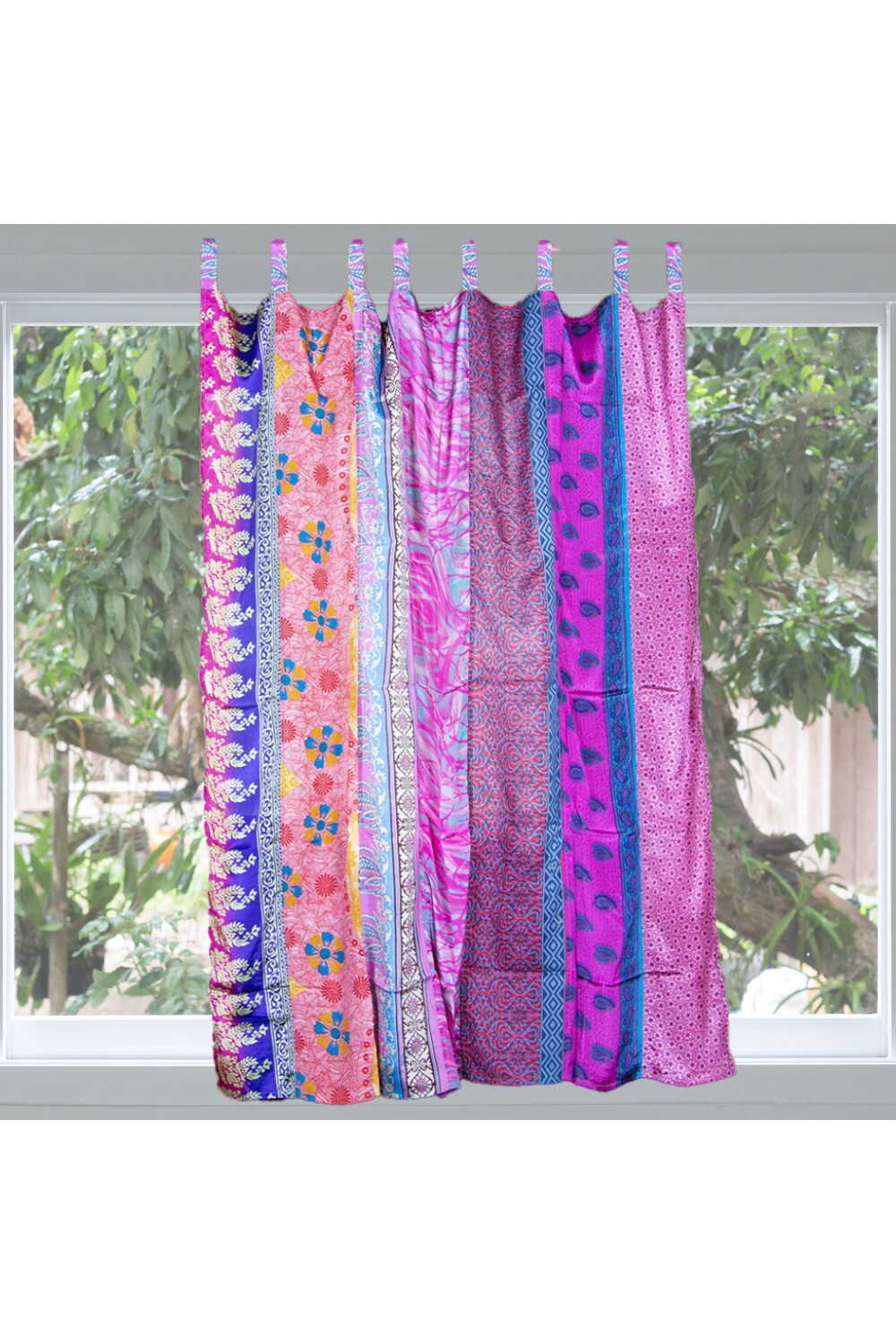 Wholesale Lot of 12 Assorted Sari Curtains 54 x 63 Inches