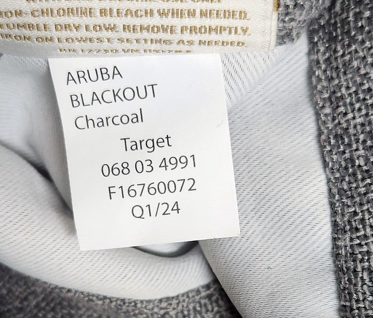 1pc 50 x 84 Aruba Curtain Panel Radiant Gray (Charcoal Grey) – Threshold Q1/24