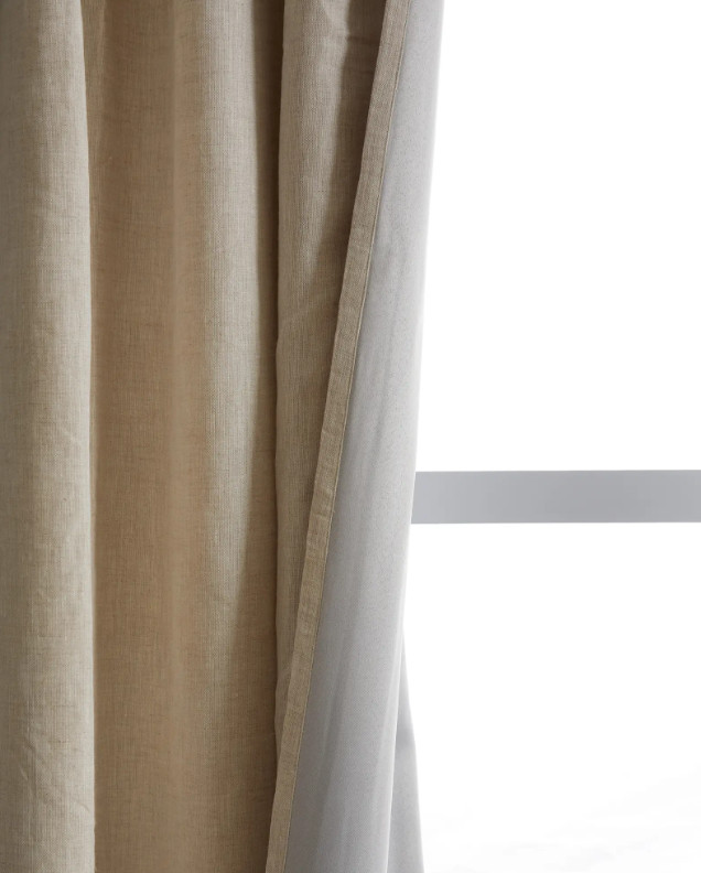 NWOT Quince European Linen Curtain Panels 48″ x 84″ Room Darkening 2 Flax