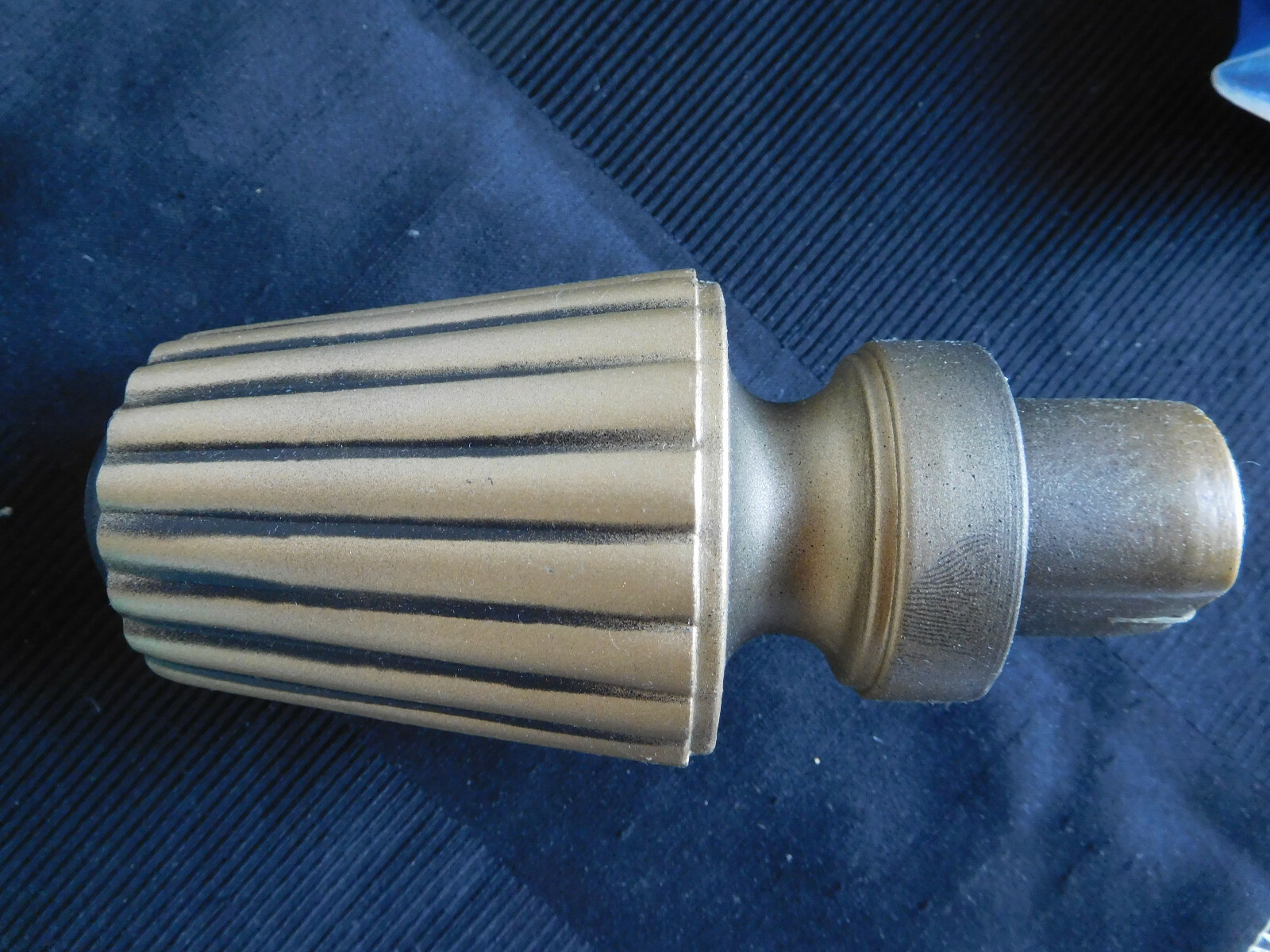 CHOICE drapery traverse rod FINIALS 1 3/8″ rod Kirsch Chateau Asian round vtg